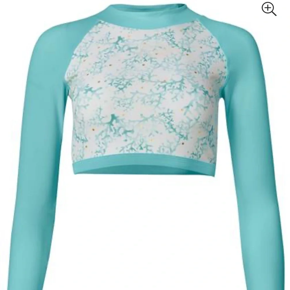Venus Lagoon Life Women’s Long Sleeve Crop Swim Top. Size 6. New With Tags.